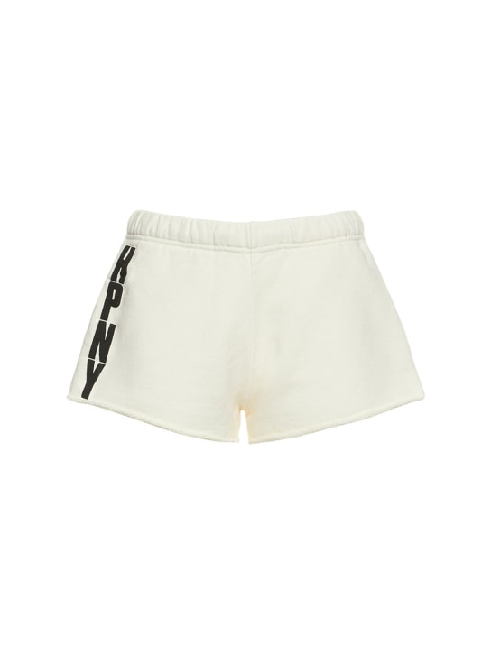 Heron Preston: Short regular en jersey de coton HPNY - Blanc - women_0 | Luisa Via Roma