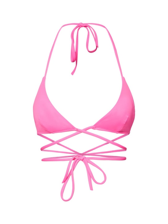 Dsquared2: Crossed triangle bikini top - Fuchsia - women_0 | Luisa Via Roma