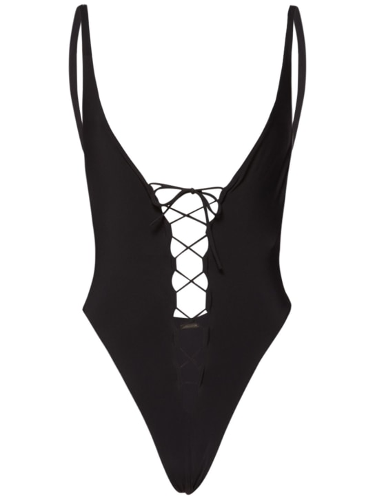 Lace-up one piece swimsuit - Dsquared2 - Women | Luisaviaroma