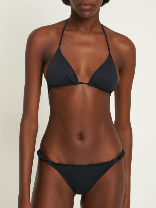 Reina Olga: The scrunchie triangle bikini - Black - women_1 | Luisa Via Roma
