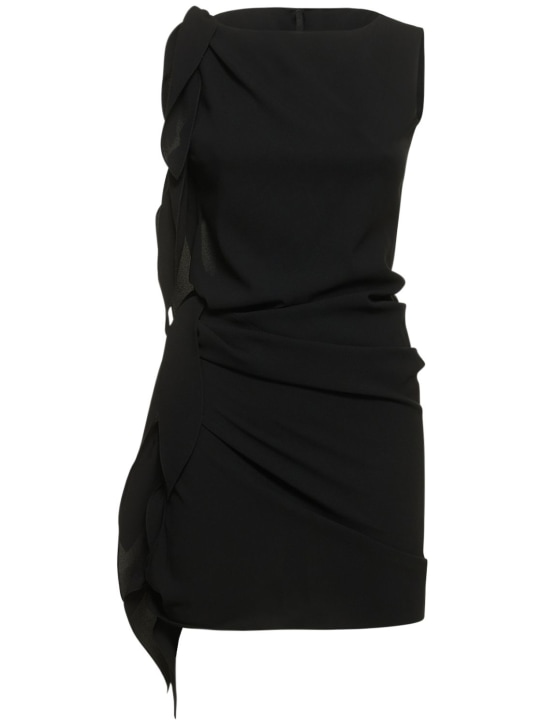 Stretch silk cady side-tie mini dress - Thumbnail 1
