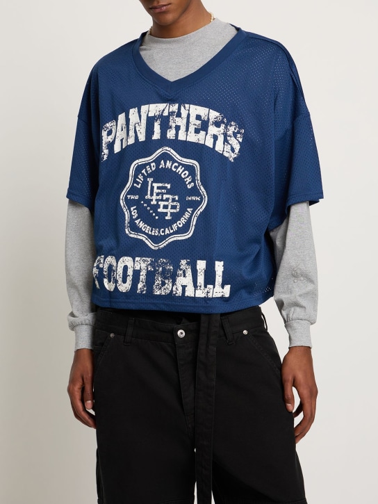Lifted Anchors: Panther 2-piece jersey & sweatshirt - Blue/Grey - men_1 | Luisa Via Roma