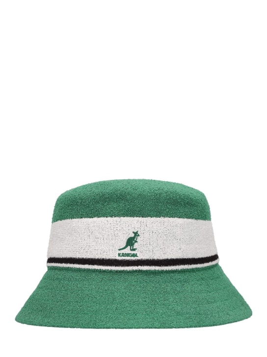 Kangol: Bermuda Stripe bucket hat - Green - men_0 | Luisa Via Roma