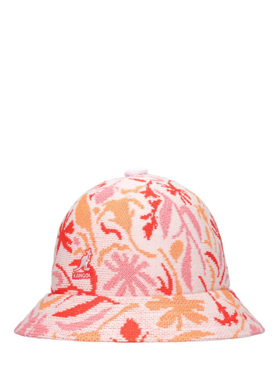 Kangol: Floral casual bucket hat - Pink/Orange - men_1 | Luisa Via Roma