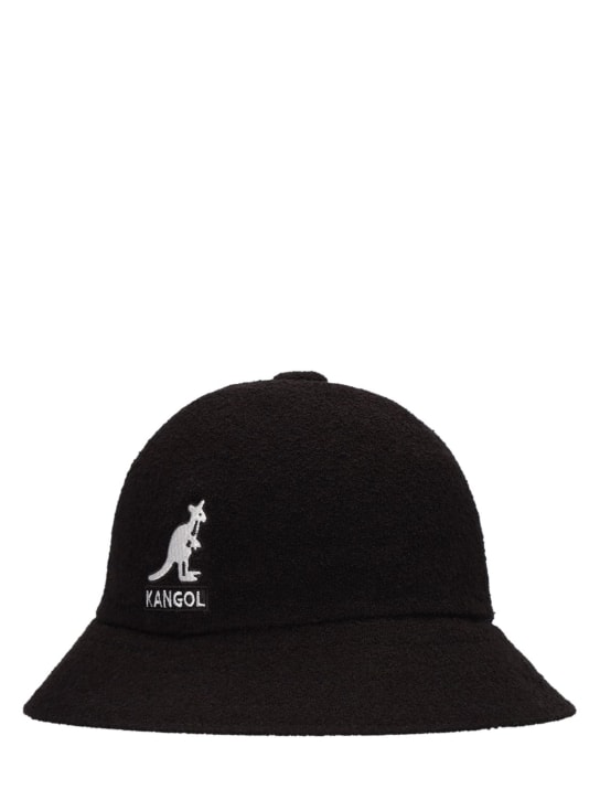 Kangol: Casual logo bucket hat - Black - women_1 | Luisa Via Roma