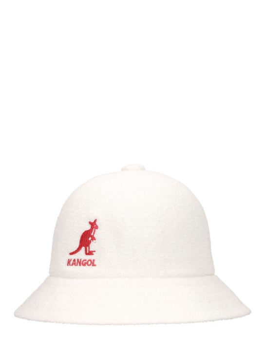 Kangol: Casual logo bucket hat - White - men_1 | Luisa Via Roma