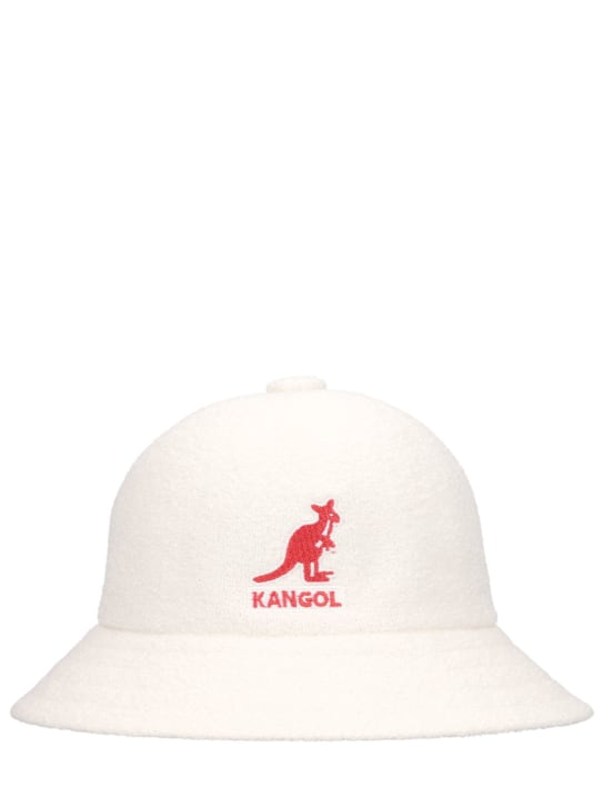 Kangol: Casual logo bucket hat - White - women_0 | Luisa Via Roma