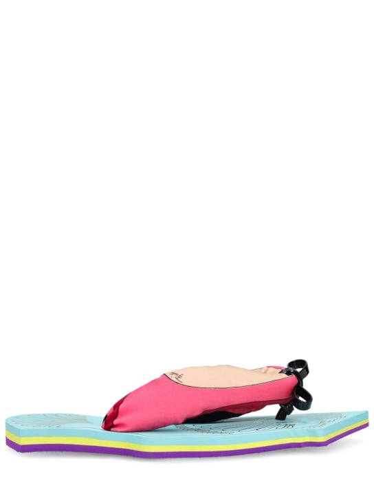 Pucci: 10mm Lycra flip flops - Pink/Multi - women_0 | Luisa Via Roma