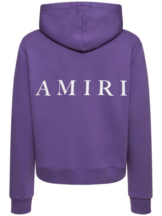 Amiri: Logo cotton jersey hoodie - men_0 | Luisa Via Roma