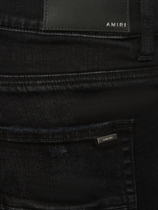 Amiri: Amiri logo distressed jeans - Aged Black - men_1 | Luisa Via Roma