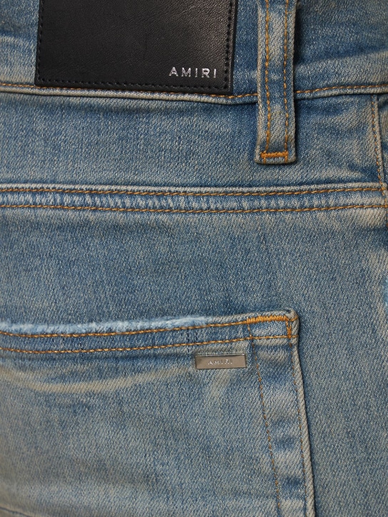 Amiri: Serif Amiri logo jeans - Clay Indigo - men_1 | Luisa Via Roma