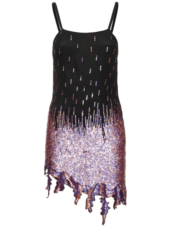 Giuseppe Di Morabito: Robe courte en viscose embellie - Lilac Pink - women_0 | Luisa Via Roma