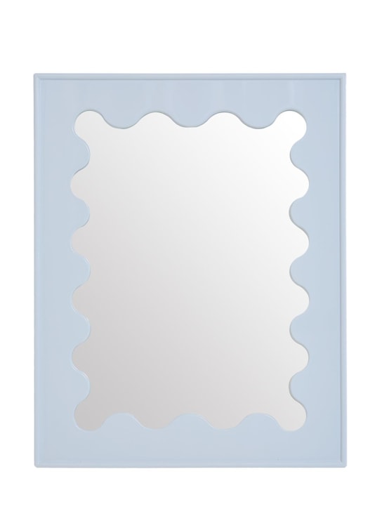 Jonathan Adler: Ripple Lacquer mirror - Blue - ecraft_0 | Luisa Via Roma
