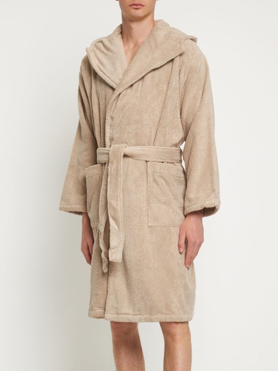 Armani/Casa: Dorotea cotton bathrobe - Gris Paloma - men_1 | Luisa Via Roma