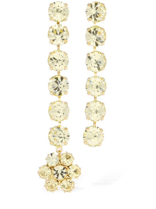 Magda Butrym: Colored crystal mismatched earrings - Green/Crystal - women_0 | Luisa Via Roma