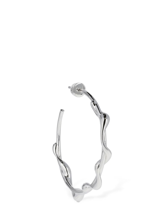 Maria Black: Nuri 35 mono hoop earring - Silver - women_0 | Luisa Via Roma