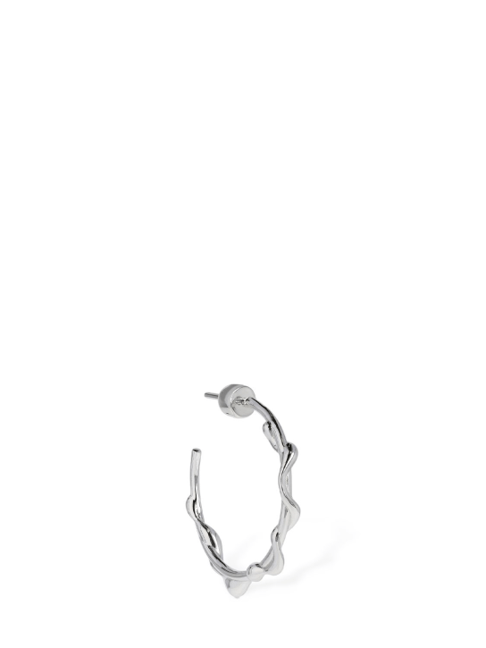 Maria Black: Nuri 25 mono hoop earring - Silver - women_0 | Luisa Via Roma