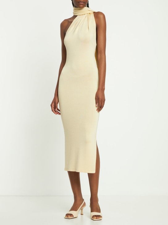 Aya Muse: Vestito LVR Exclusive Electra in jersey - Beige - women_1 | Luisa Via Roma