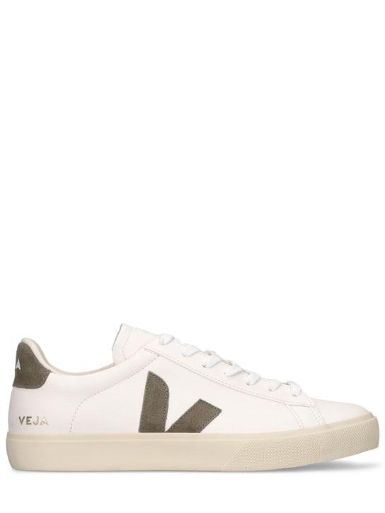 Veja: Sneakers en cuir Campo 20 mm - White Khaki - men_0 | Luisa Via Roma