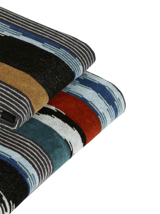 Missoni Home: Set of 2 Clint towels - Nero Multicolor - ecraft_1 | Luisa Via Roma
