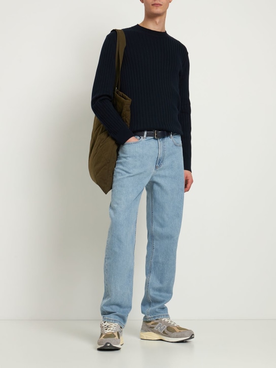 A.P.C.: Jeans rectos de denim 20cm - men_1 | Luisa Via Roma