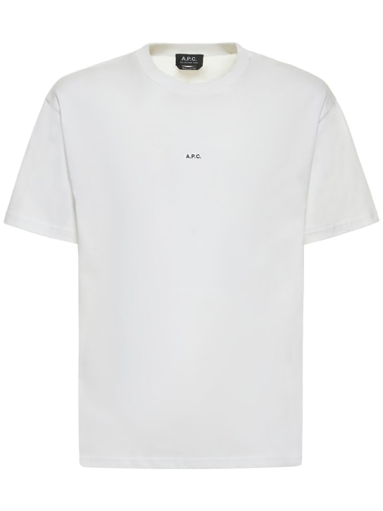 A.P.C.: Logo cotton jersey t-shirt - men_0 | Luisa Via Roma