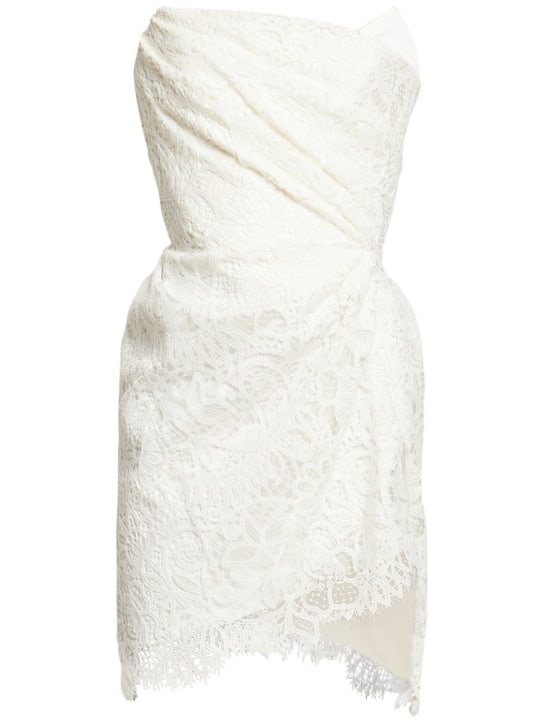 Vivienne Westwood: Lace Venus eco organza short dress - White - women_0 | Luisa Via Roma