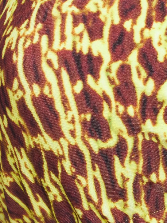 Tropic Of C: Top bikini a triangolo Praia stampato - Yellow/Multi - women_1 | Luisa Via Roma