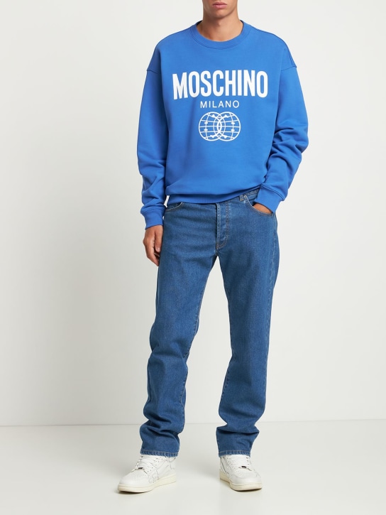 Moschino: コットンスウェットシャツ - men_1 | Luisa Via Roma