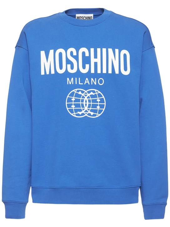 Moschino: コットンスウェットシャツ - men_0 | Luisa Via Roma