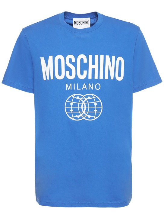 Moschino: コットンジャージーTシャツ - men_0 | Luisa Via Roma