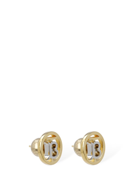 Burberry: Mini TB stud earrings - Gold/Silver - women_1 | Luisa Via Roma