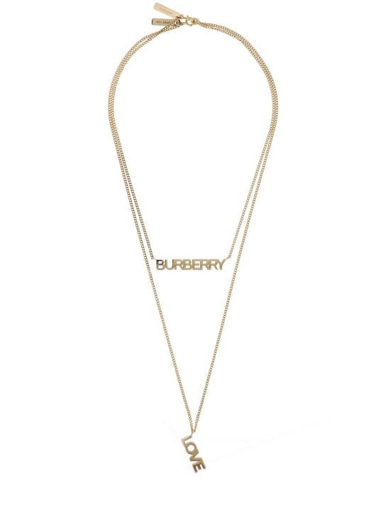 Burberry: Burberry & Love letter necklace - Gold - women_0 | Luisa Via Roma