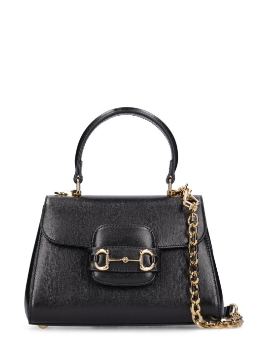 Gucci: 1955 Horsebit leather top handle bag - women_0 | Luisa Via Roma