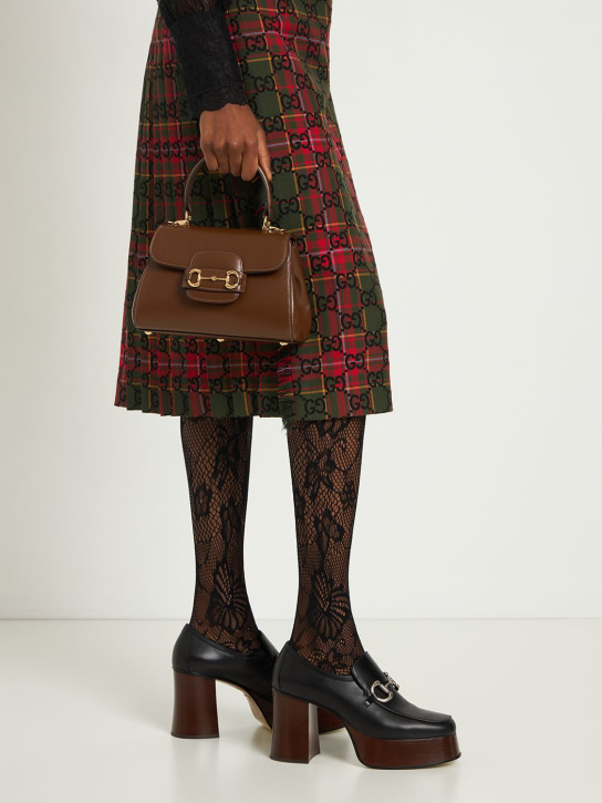 Gucci: 1955 Horsebit leather top handle bag - Brown Sugar - women_1 | Luisa Via Roma