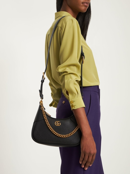 Gucci: Cosmogonie leather shoulder bag - Siyah - women_1 | Luisa Via Roma