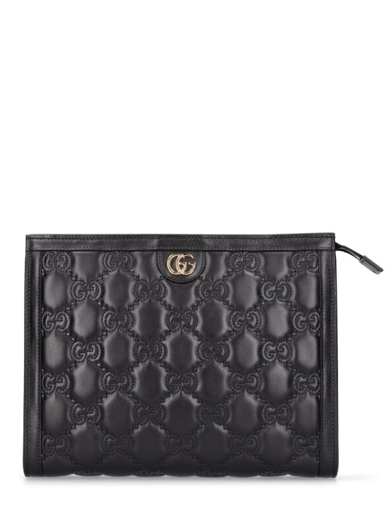 Gucci: GG Matelassé leather pouch - women_0 | Luisa Via Roma