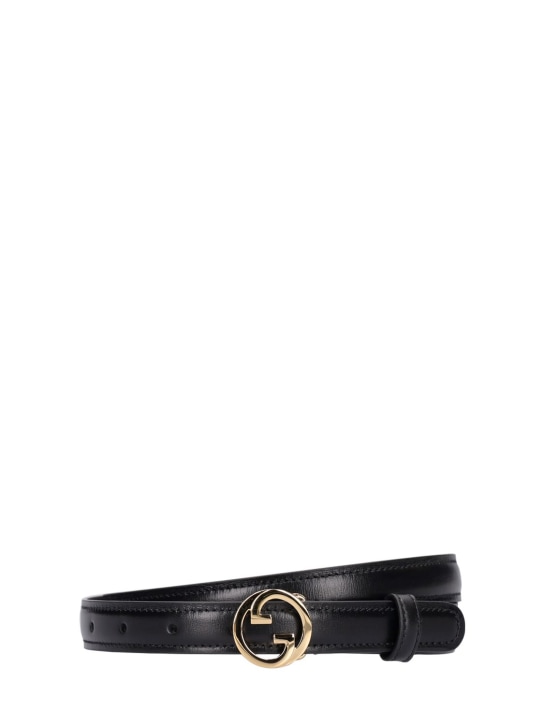 Gucci: 20mm Leather belt - Siyah - women_0 | Luisa Via Roma