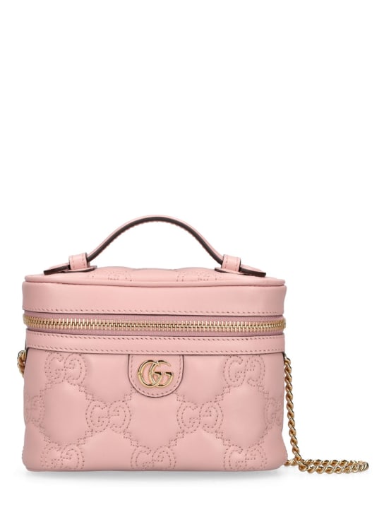 Gucci: Matelassé leather top handle mini bag - Perfect Pink - women_0 | Luisa Via Roma