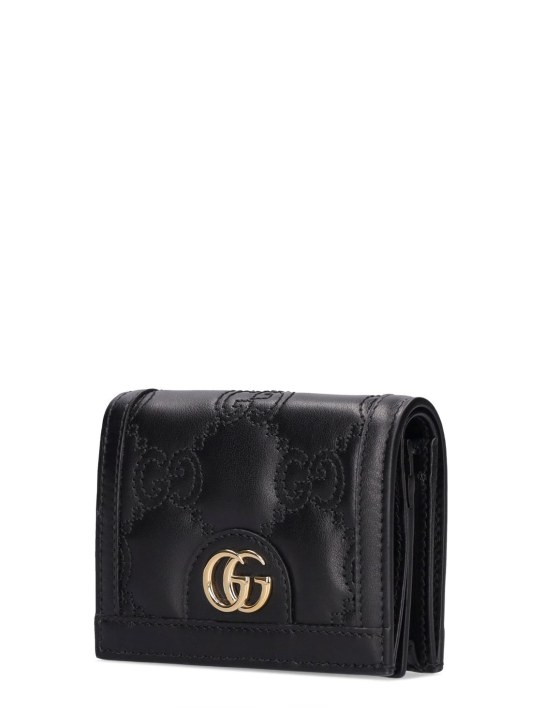 Gucci: Matelassé leather wallet - Schwarz - women_1 | Luisa Via Roma