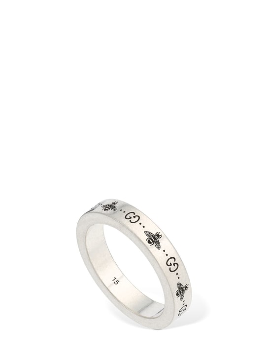 Gucci: Gucci signature silver ring - Silber - women_0 | Luisa Via Roma