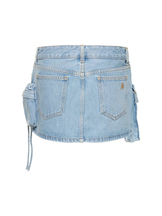 The Attico: Fay denim mini skirt w/ pockets - Denim - women_4 | Luisa Via Roma