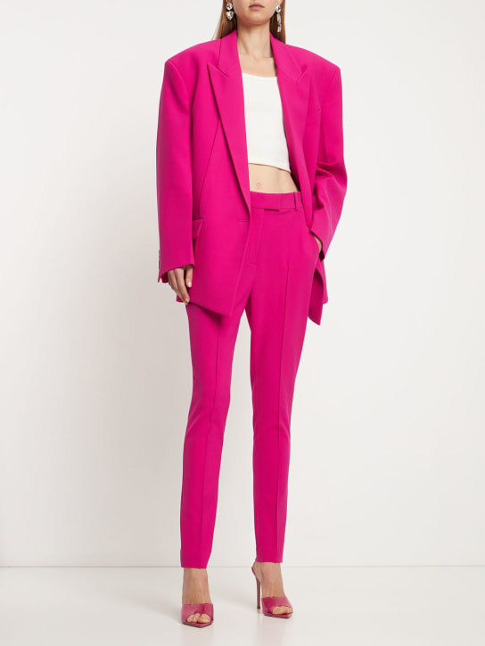 The Attico: Berry tailored straight pants - Pink/Fuchsia - women_1 | Luisa Via Roma