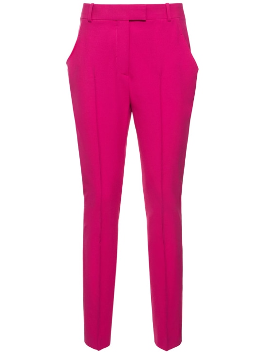 The Attico: Berry tailored straight pants - Pink/Fuchsia - women_0 | Luisa Via Roma
