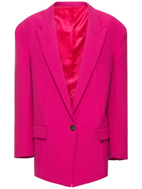 The Attico: Glen tailored twill oversize blazer - Pink/Fuchsia - women_0 | Luisa Via Roma