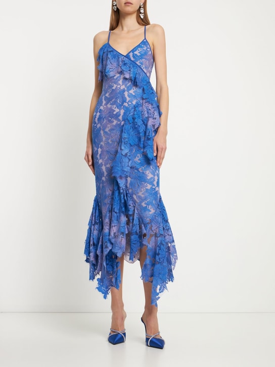 The Attico: Vestido de volantes de encaje - Multicolor - women_1 | Luisa Via Roma