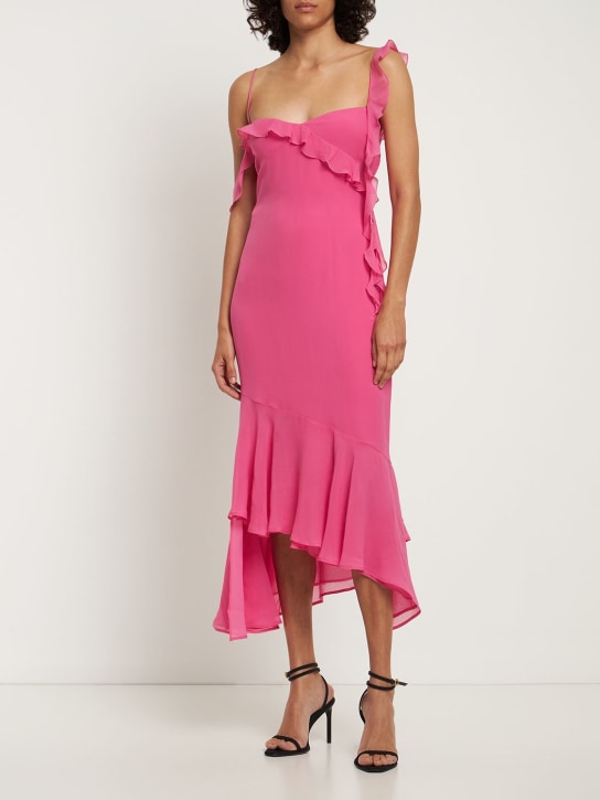 The Andamane: Miranda silk georgette long dress - Pink - women_1 | Luisa Via Roma