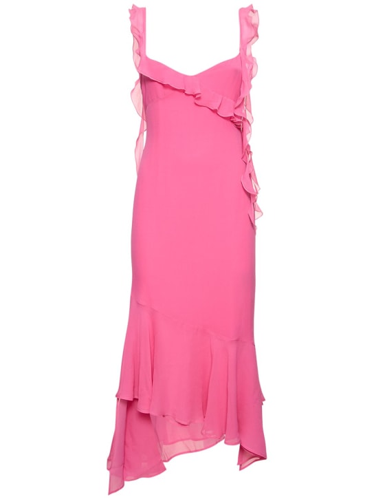 The Andamane: Miranda silk georgette long dress - Pink - women_0 | Luisa Via Roma
