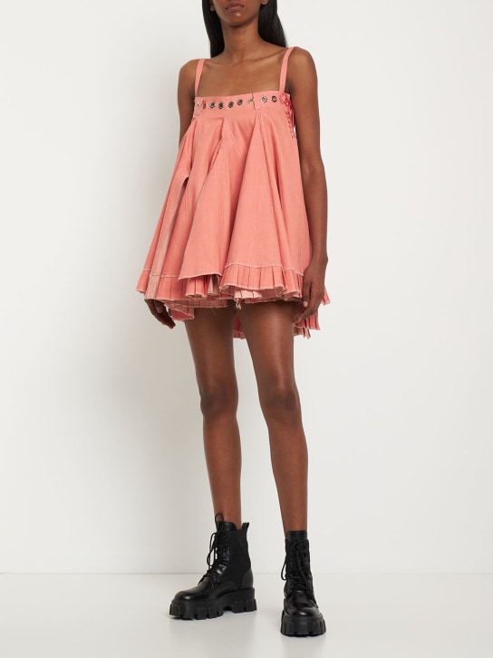 Ludovic de Saint Sernin: Vestito in denim - Rosa - women_1 | Luisa Via Roma