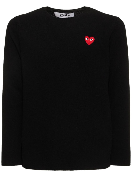 Comme des Garçons Play: Crewneck logo sweater - men_0 | Luisa Via Roma